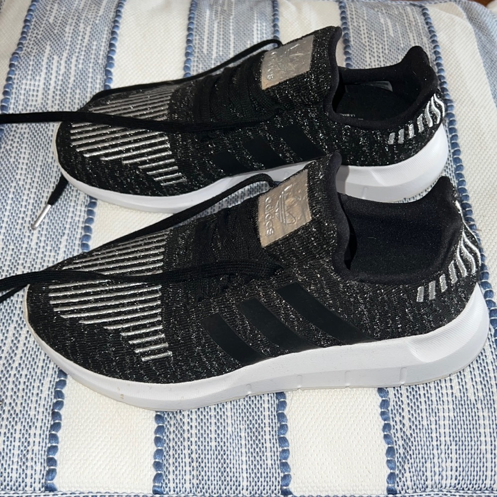 Adidas original light weight black and silver brand new shoes